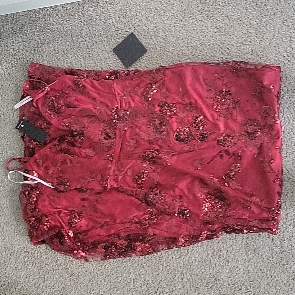 Lulus red sequin dress